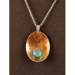 Copper Bowl with Turquoise