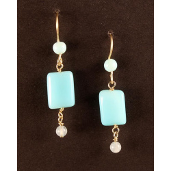 Peruvian Opal Pillow Earrings