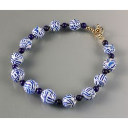 Basketweave Polymer Bead Bracelet