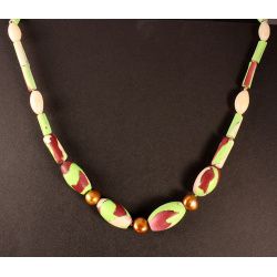 Coleus-inspired Watercolor Bead Necklace