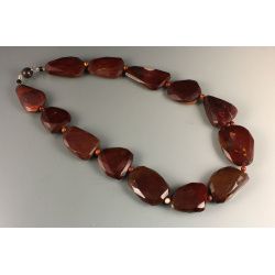 Faceted Moukaite Bead Necklace
