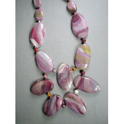 Polymer Mookaite Bib Necklace