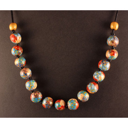 Polymer Imari Bead Necklace