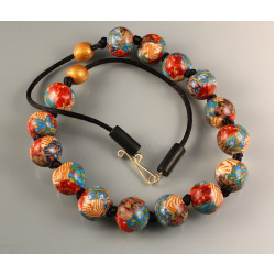 Polymer Imari Bead Necklace