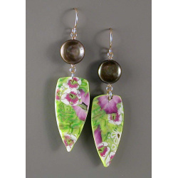 Field of orchids earrings
