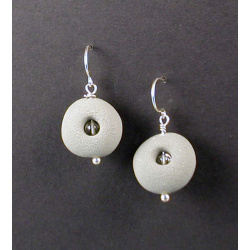 Drilled faux pebble earrings