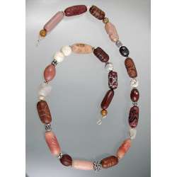 Textured Sandtones Bead Necklace