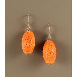Sponge Coral Bead Earrings