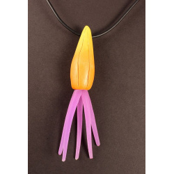 Polymer "squid" (or anemone) pendant