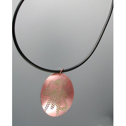 Copper medallion pendant