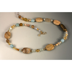 Beach Colors Gemstone Bead Necklace