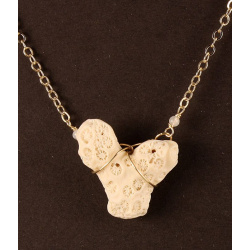 Bleached Coral Branch Chain Necklace